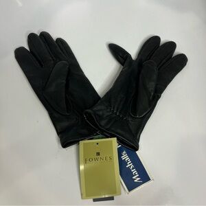 Fownes black leather gloves women’s‎ size